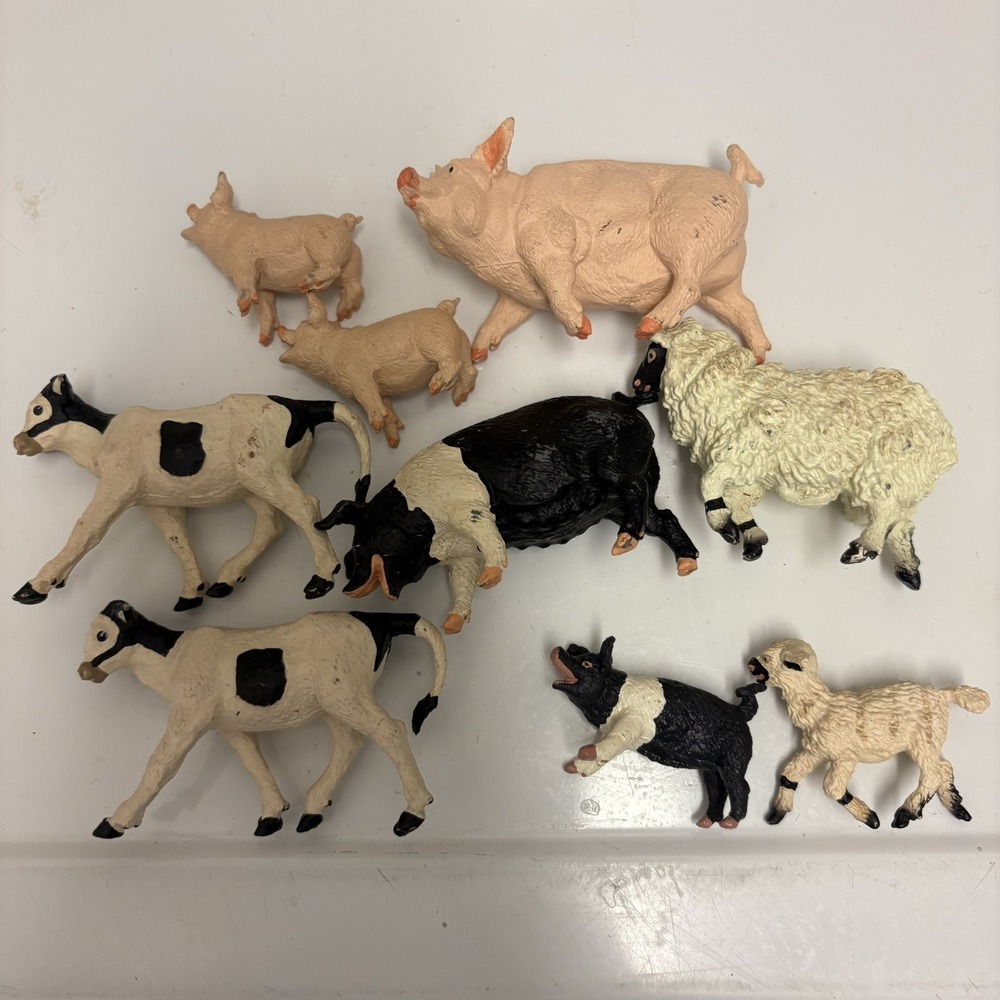 Lot Vintage 1990s Hard Plastic Animal Figures Safari Ltd